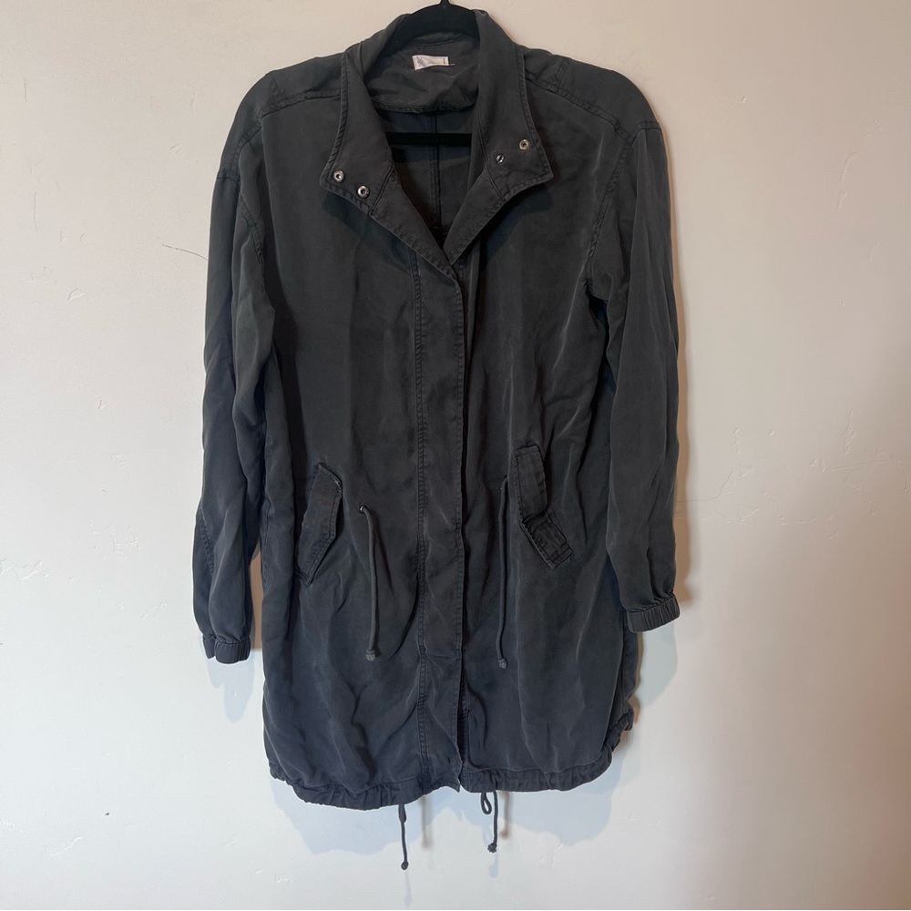 G X F Stylish Gray Women's Military Style Utility Jacket Size Medium Casual